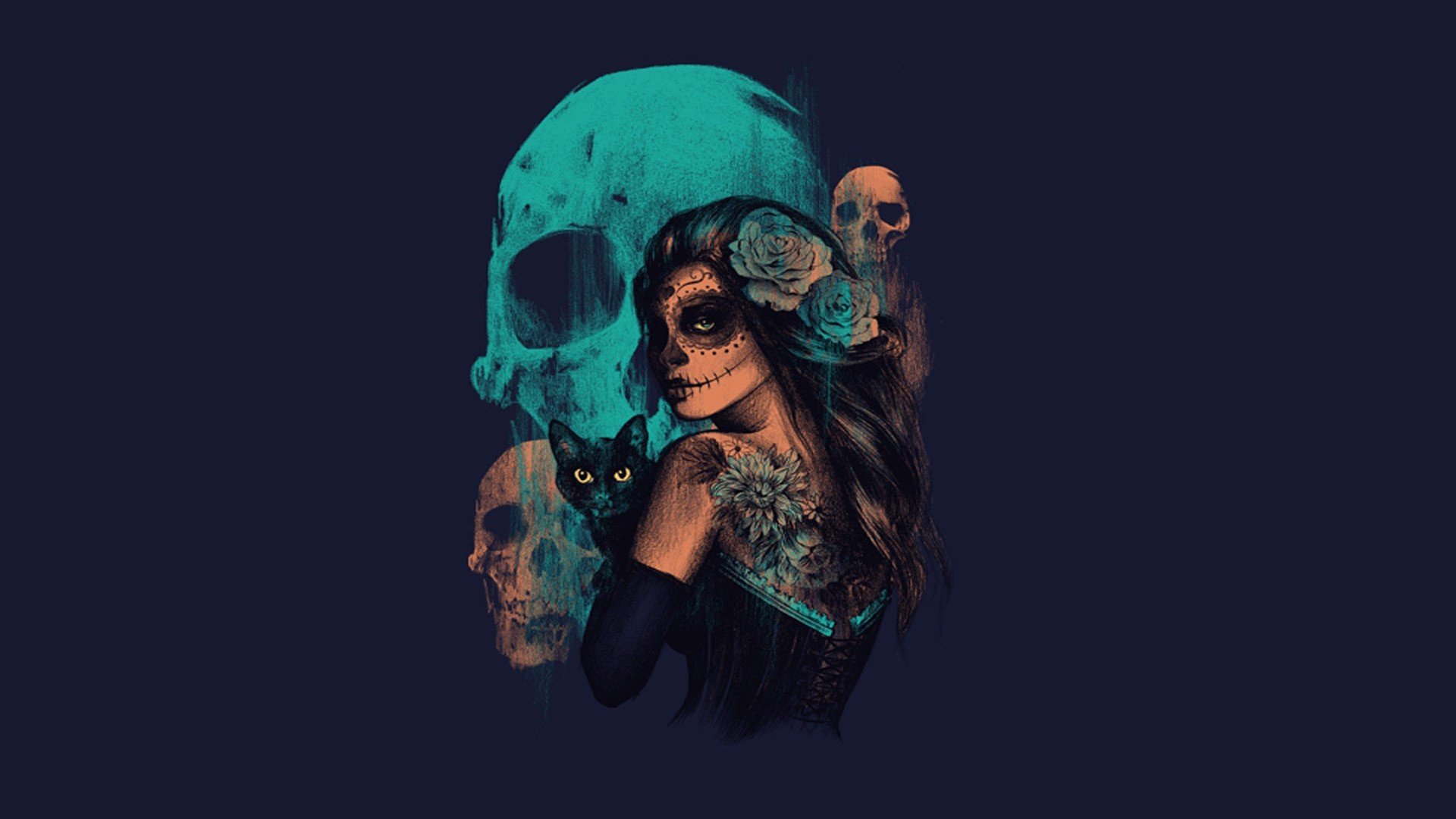 women-sugar-skull-skulls-artwork-fantasy-art