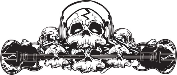 guitars-n-skulls-temporary-tattoo